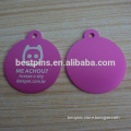 printed custom logo round aluminum pet id tags
